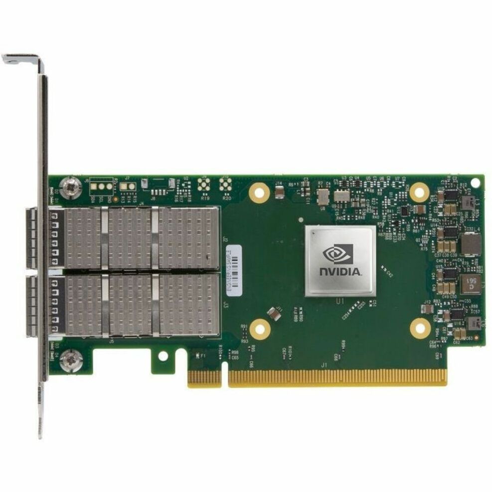 HPE 100Gigabit Ethernet Adapter - PCI Express 4.0 - 100 Gbit/s Data Transfer Rate - Optical Fiber - HH , HL Bracket Height - SFP28 - Plug-in Card