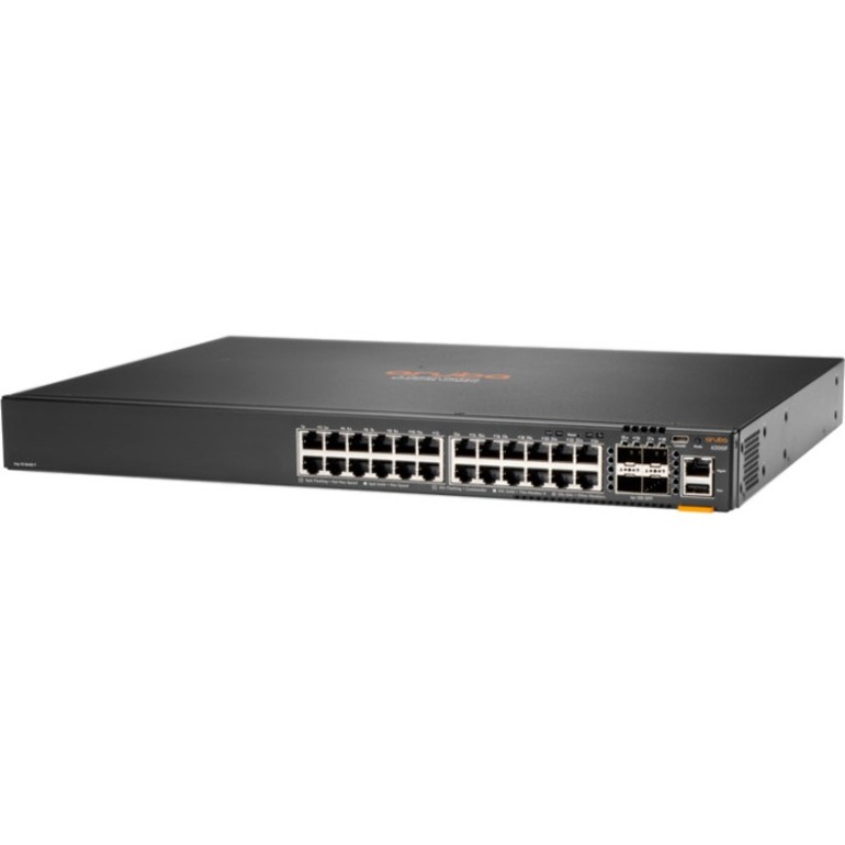 HPE 6200F 24G 4SFP+ Switch - 24 Ports - Manageable - Gigabit Ethernet, 10 Gigabit Ethernet - 10/100/1000Base-T, 10GBase-X - 3 Layer Supported - Modular - 59 W Power Consumption - Twisted Pair, Optical Fiber - Rack-mountable