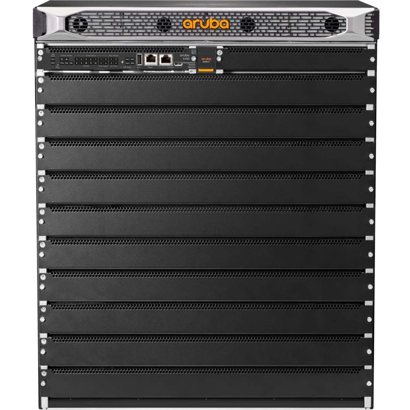 HPE 6410 v2 Ethernet Switch - Manageable - 3 Layer Supported - Modular - Optical Fiber - 12U - Rack-mountable