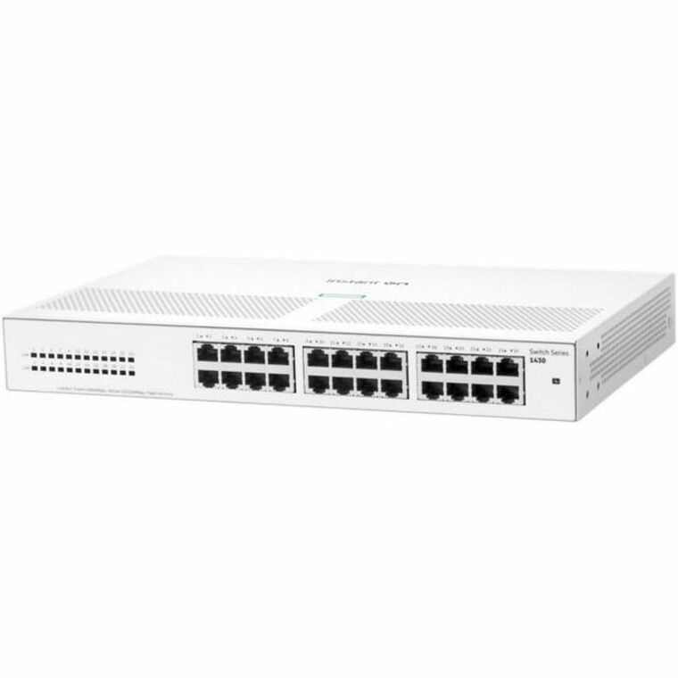 HPE Networking Instant On Switch 24p Gigabit 1430 - 24 Ports - Gigabit Ethernet - 10/100/1000Base-T - 2 Layer Supported - Twisted Pair - Table Top, Wall Mountable, Surface Mount, Under Table