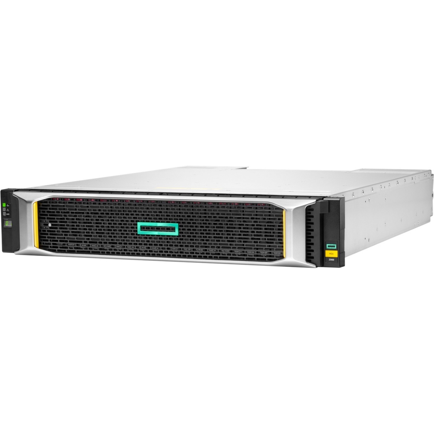 HPE MSA 2060 10GbE iSCSI SFF Storage - 24 x HDD Supported - 0 x HDD Installed - 24 x SSD Supported - 0 x SSD Installed - Clustering Supported - 2 x iSCSI Controller - 24 x Total Bays - 24 x 2.5" Bay - 10 Gigabit Ethernet - Network (RJ-45) - iSCSI - 8 iSCSI Ports - 2U - Rack-mountable
