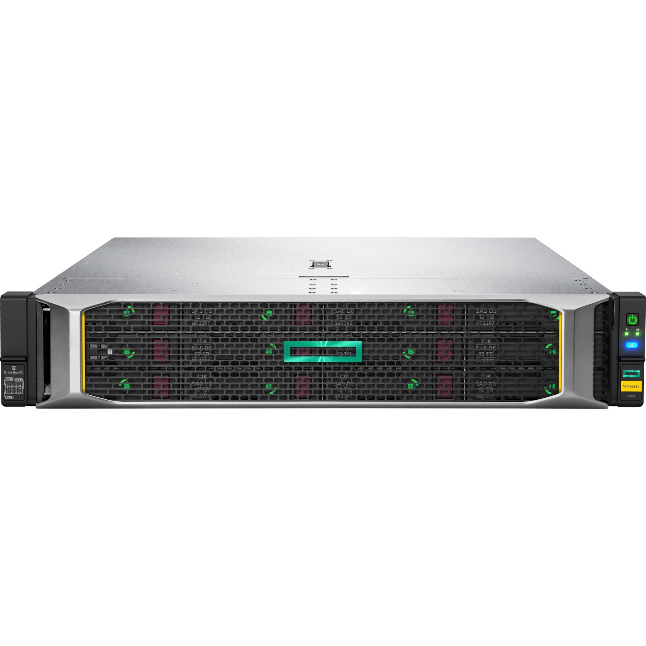 HPE StoreEasy 1660 32TB SAS Storage with Microsoft Windows Server IoT 2019 - Xeon Silver 4309Y - 8 x HDD Supported - 8 x HDD Installed - 32 TB Installed HDD Capacity - 12Gb/s SAS - 16 GB RAM - Serial Attached SCSI (SAS) Controller - RAID Supported - 8 x Total Bays - 8 x 3.5" Bay - Gigabit Ethernet - Network (RJ-45) - Windows Server IoT 2019 - SMB, NFS, iSCSI, FTP, FTPS, HTTP, HTTPS - 2U - Rack-mountable
