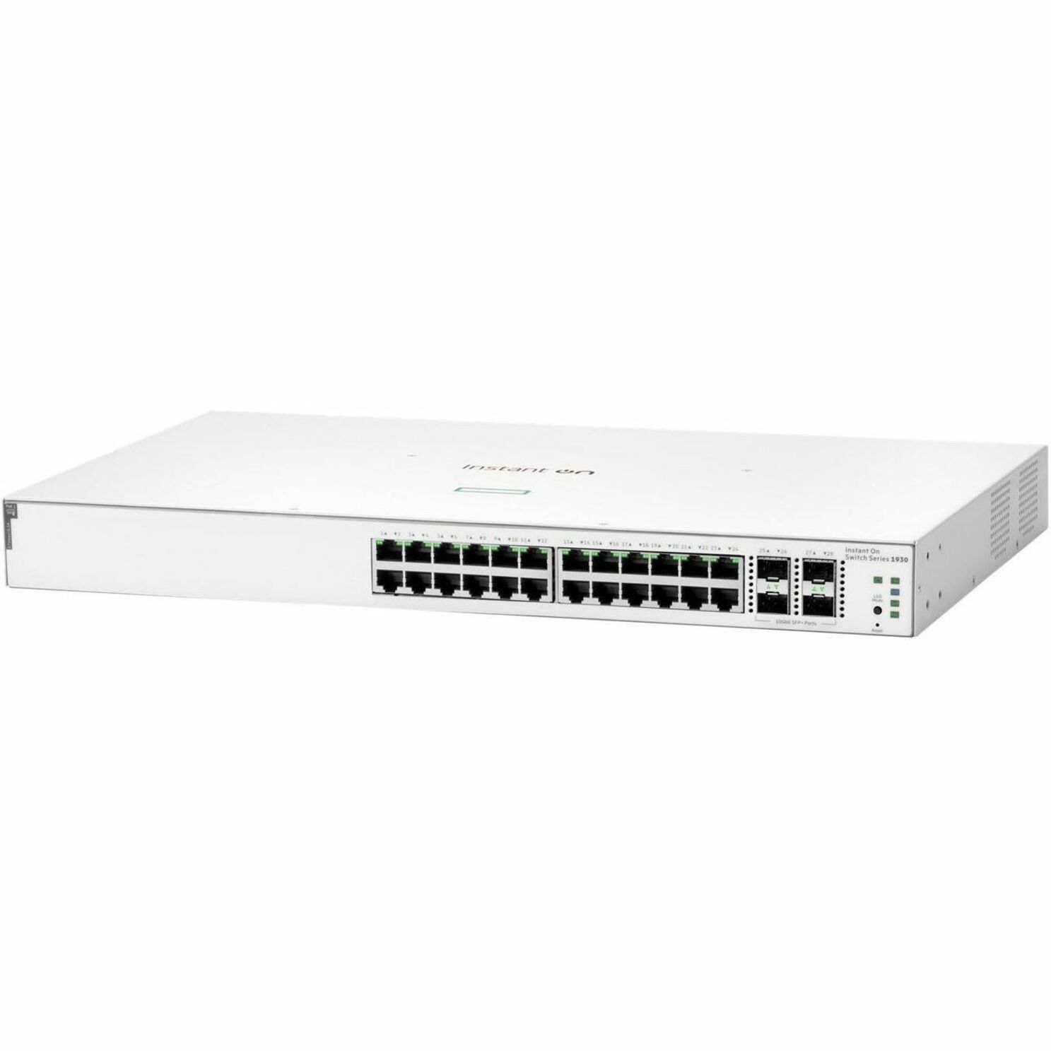 Aruba Networking Instant On Switch 24p Gigabit CL4 PoE 4p SFP+ 195W 1930 - 24 Ports - Manageable - Gigabit Ethernet, 10 Gigabit Ethernet - 10/100/1000Base-T, 10GBase-X - 2 Layer Supported - Modular - 280 W Power Consumption - 195 W PoE Budget - Optical Fiber, Twisted Pair - PoE Ports - 1U - Rack-mountable, Wall Mountable, Table Top, Cabinet Mount, Under Table