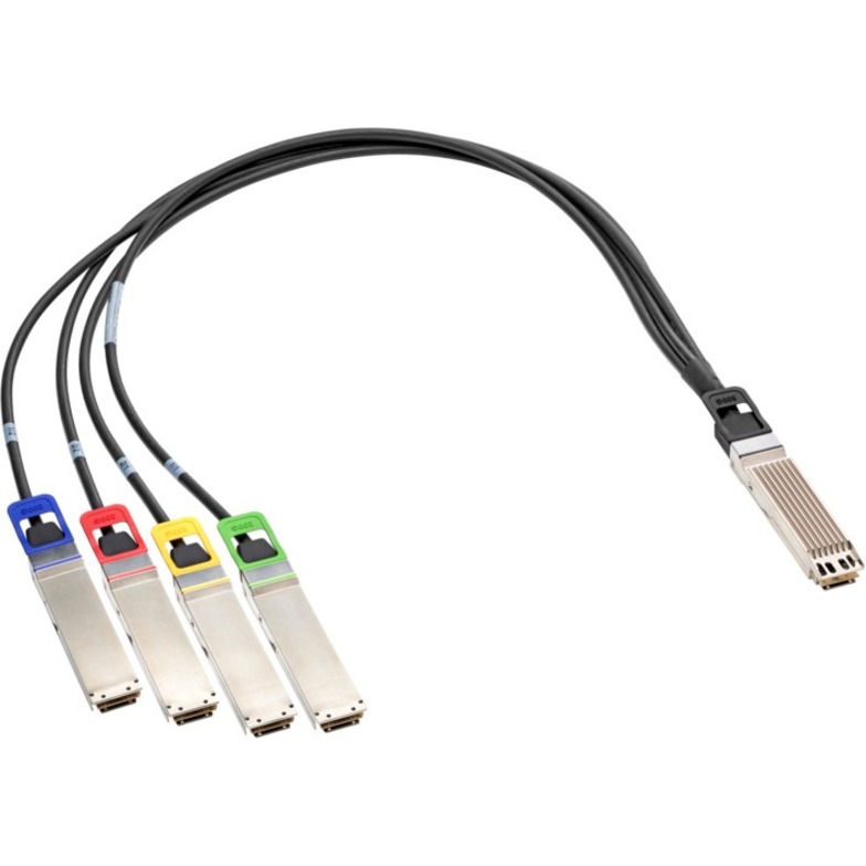 HPE InfiniBand NDR200 OSFP to 4xOSFP 1m Splitter Direct Attach Copper Cable - 3.28 ft InfiniBand Network Cable for Network Device - First End: 1 x SFF-8665 OSFP Network - Second End: 4 x SFF-8665 OSFP Network - Splitter Cable