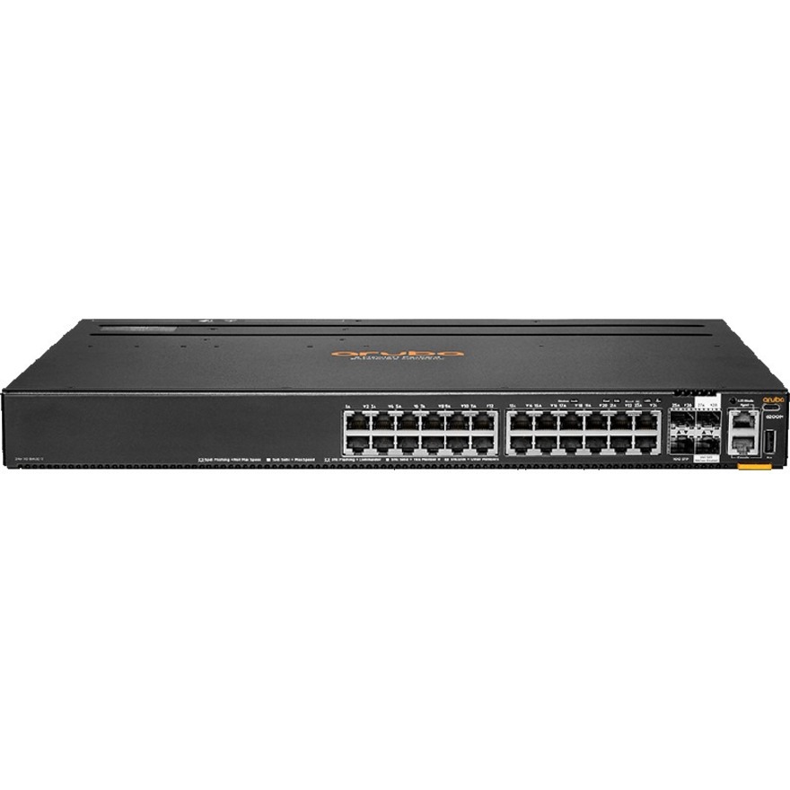 HPE 6200M 24G 4SFP+ Switch - 24 Ports - Manageable - 10 Gigabit Ethernet, Gigabit Ethernet - 10/100/1000Base-T, 10GBase-X - 3 Layer Supported - Modular - 56 W Power Consumption - Optical Fiber, Twisted Pair - Rack-mountable, Surface Mount, Cabinet Mount - TAA Compliant