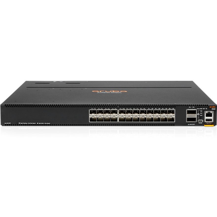 HPE 8360v2- 24XF2C Ethernet Switch - Manageable - 10 Gigabit Ethernet, 100 Gigabit Ethernet - 10GBase-X, 100GBase-X - 3 Layer Supported - Modular - 375 W Power Consumption - Optical Fiber - 1U - Rack-mountable - TAA Compliant
