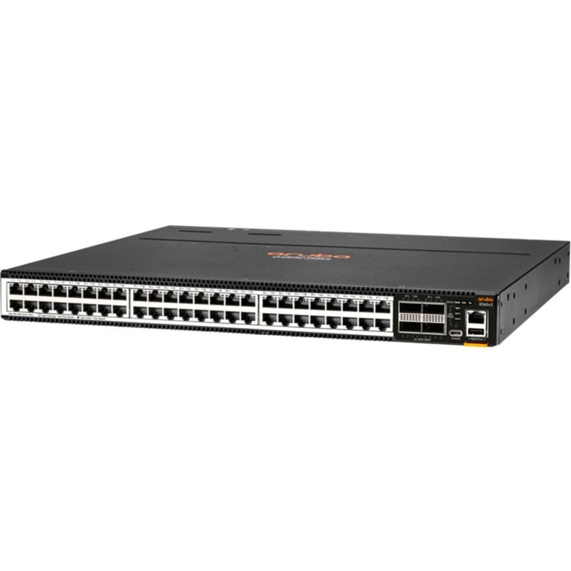 HPE 8360v2- 48XT4C Ethernet Switch - 48 Ports - Manageable - 10 Gigabit Ethernet, 100 Gigabit Ethernet - 10GBase-T, 100GBase-X - 3 Layer Supported - Modular - 500 W Power Consumption - Optical Fiber, Twisted Pair - 1U - Rack-mountable - TAA Compliant