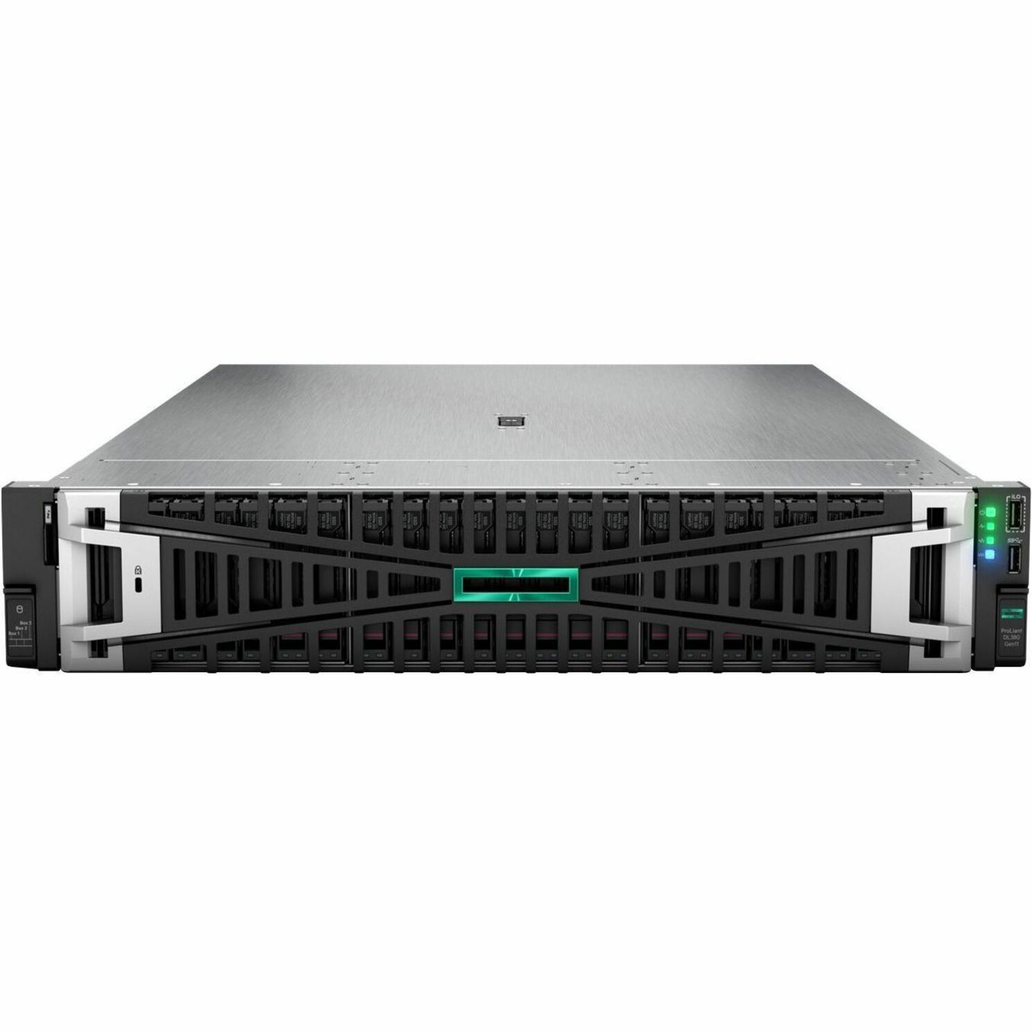 HPE ProLiant DL380 G11 2U Rack Server - 1 Xeon Gold 6430 2.10 GHz - 64 GB RAM - Serial ATA Controller - Intel C741 Chip - DDR5 SDRAM Up to 16 MB Graphic Card - 10 Gigabit Ethernet, 25 Gigabit Ethernet - 8 x Total Bay(s) - 8 x SFF Bay(s) - Hot Swappable Bays - 1 x 1000 W