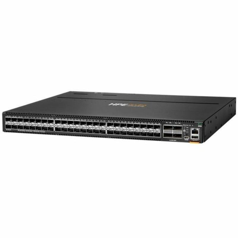 HPE CX 8100 48XF4C Ethernet Switch - Manageable - 10 Gigabit Ethernet, 100 Gigabit Ethernet - 10GBase-X, 100GBase-X - 3 Layer Supported - Modular - 450 W Power Consumption - Optical Fiber - PoE Ports - 1U - Surface Mount, Cabinet Mount, Rack-mountable, Compact
