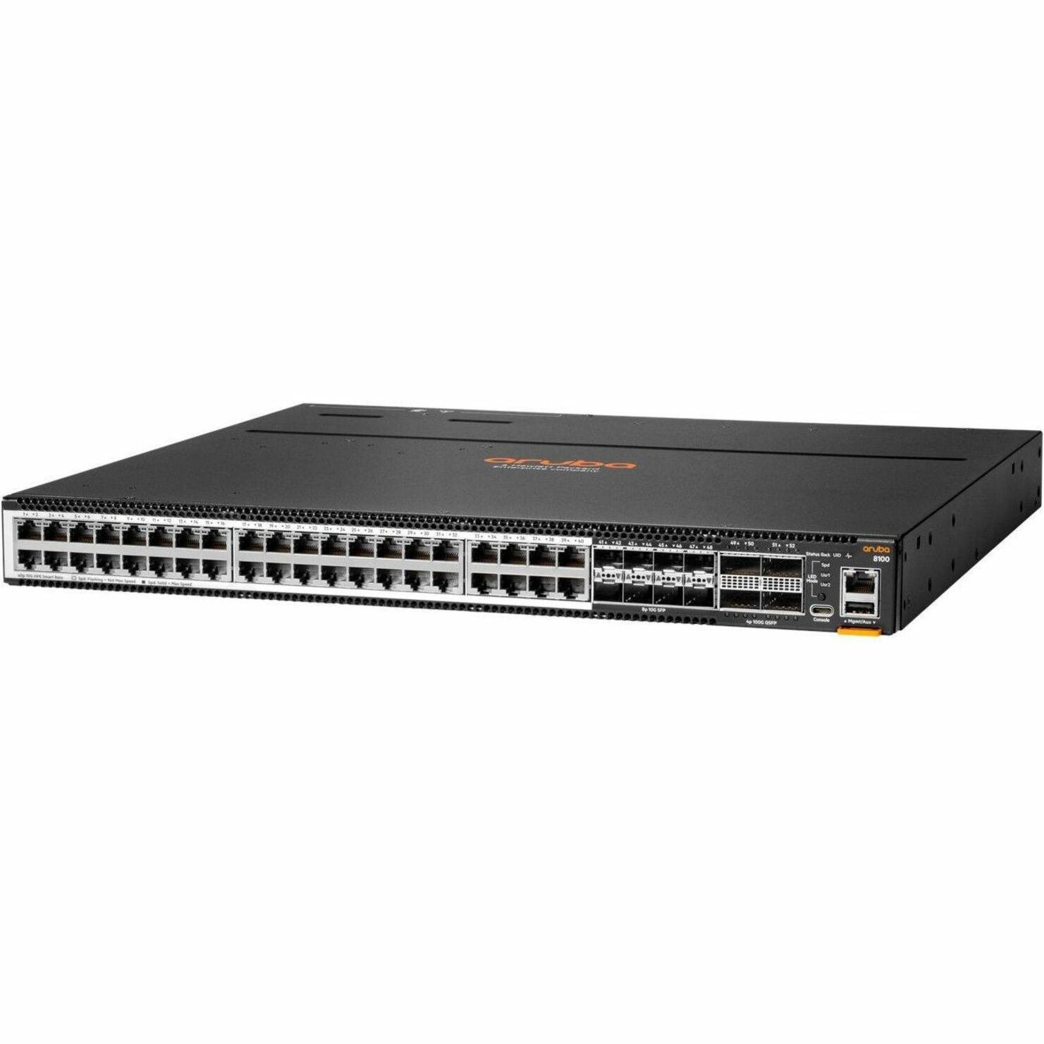 HPE CX 8100 40XT8XF4C Ethernet Switch - 40 Ports - Manageable - 10 Gigabit Ethernet, 100 Gigabit Ethernet - 10GBase-X, 100GBase-X, 10GBase-T - 3 Layer Supported - Modular - 500 W Power Consumption - Optical Fiber, Twisted Pair - 1U - Surface Mount, Cabinet Mount, Rack-mountable, Compact - Lifetime Limited Warranty