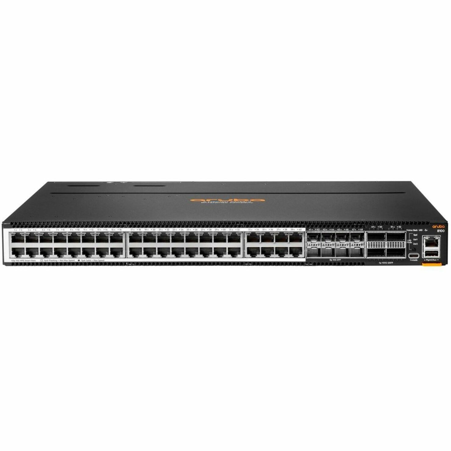 HPE CX 8100 48XF4C Ethernet Switch - Manageable - 10 Gigabit Ethernet, 100 Gigabit Ethernet - 10GBase-X, 100GBase-X - 3 Layer Supported - Modular - 450 W Power Consumption - Optical Fiber - Surface Mount, Cabinet Mount, Rack-mountable - Lifetime Limited Warranty - TAA Compliant