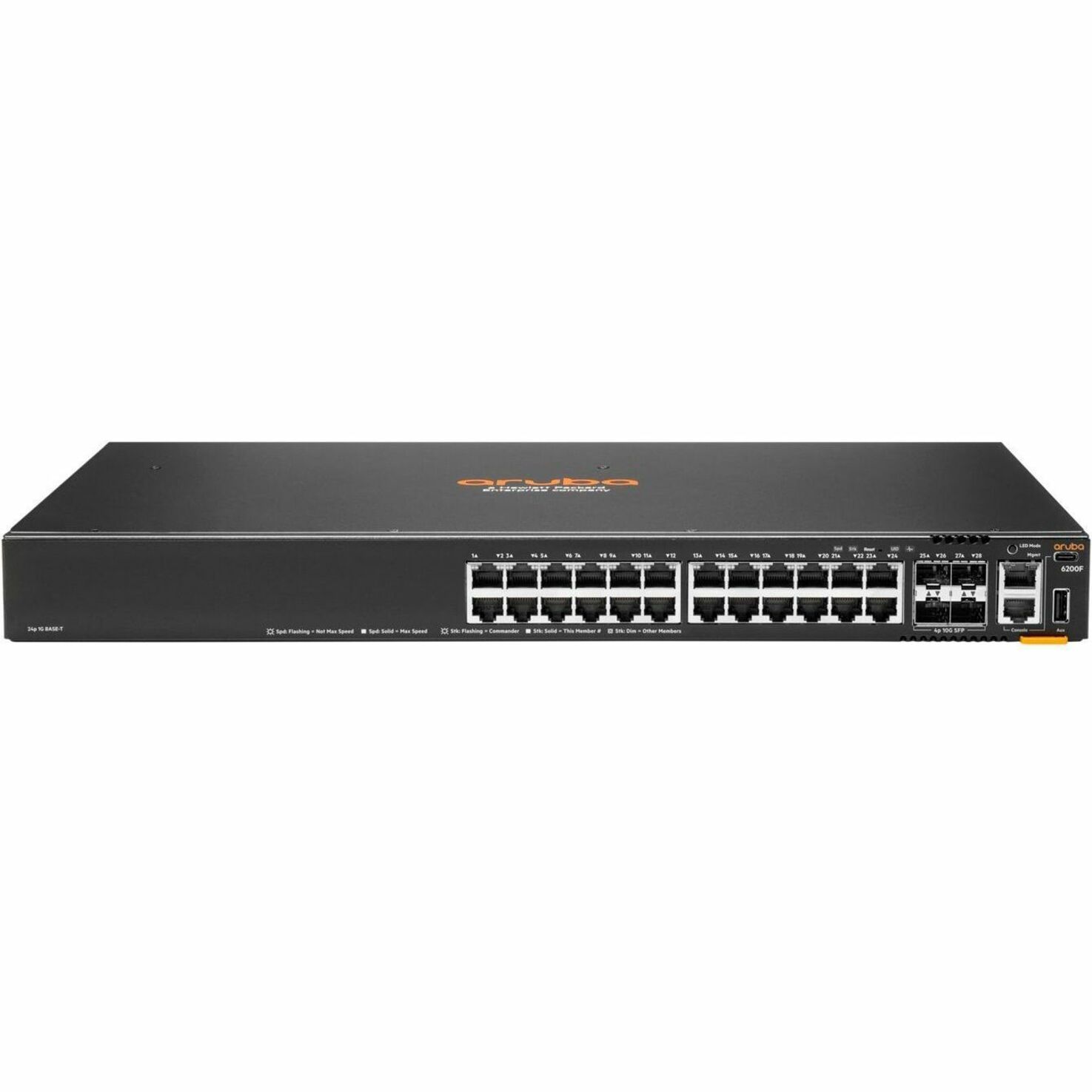 HPE CX 6200F 24G 4SFP+ Switch - 24 Ports - Manageable - Gigabit Ethernet, 10 Gigabit Ethernet - 10/100/1000Base-T, 10GBase-X - 3 Layer Supported - Modular - 4 SFP Slots - 59 W Power Consumption - Twisted Pair, Optical Fiber - PoE Ports - Rack-mountable