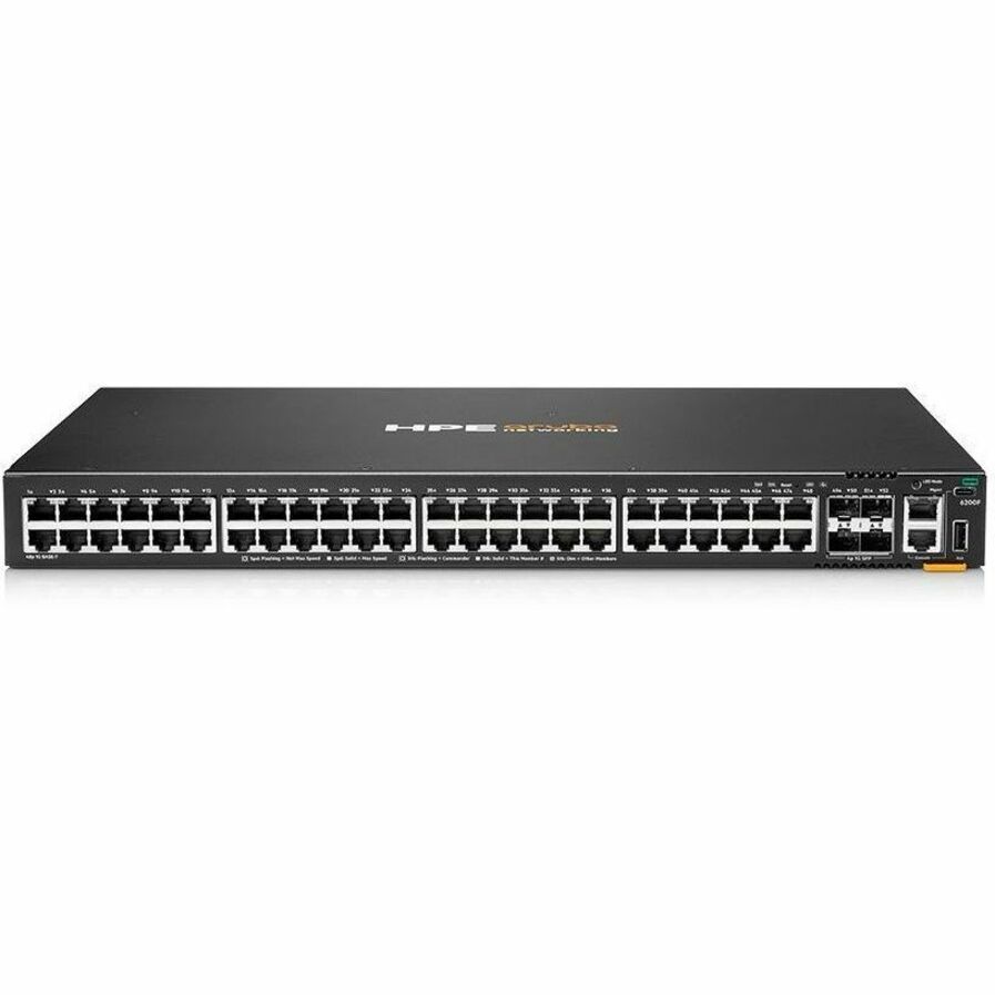 HPE CX 6200F 24G Class 4 PoE 4SFP 370W Switch - 24 Ports - Manageable - Gigabit Ethernet, 10 Gigabit Ethernet - 10/100/1000Base-T, 10GBase-X - 3 Layer Supported - Modular - 4 SFP Slots - 65 W Power Consumption - 370 W PoE Budget - Twisted Pair, Optical Fiber - 1U - Cabinet Mount, Rack-mountable, Surface Mount