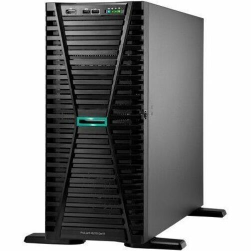 HPE ProLiant ML110 G11 4.5U Tower Server - 1 Xeon Silver 4410Y 2 GHz - 32 GB RAM - Serial ATA Controller - Intel C741 Chip - 1 Processor Support - 1 TB RAM Support - DDR5 SDRAM Up to 16 MB Graphic Card - Gigabit Ethernet - 8 x Total Bay(s) - 8 x SFF Bay(s) - 1 x 800 W
