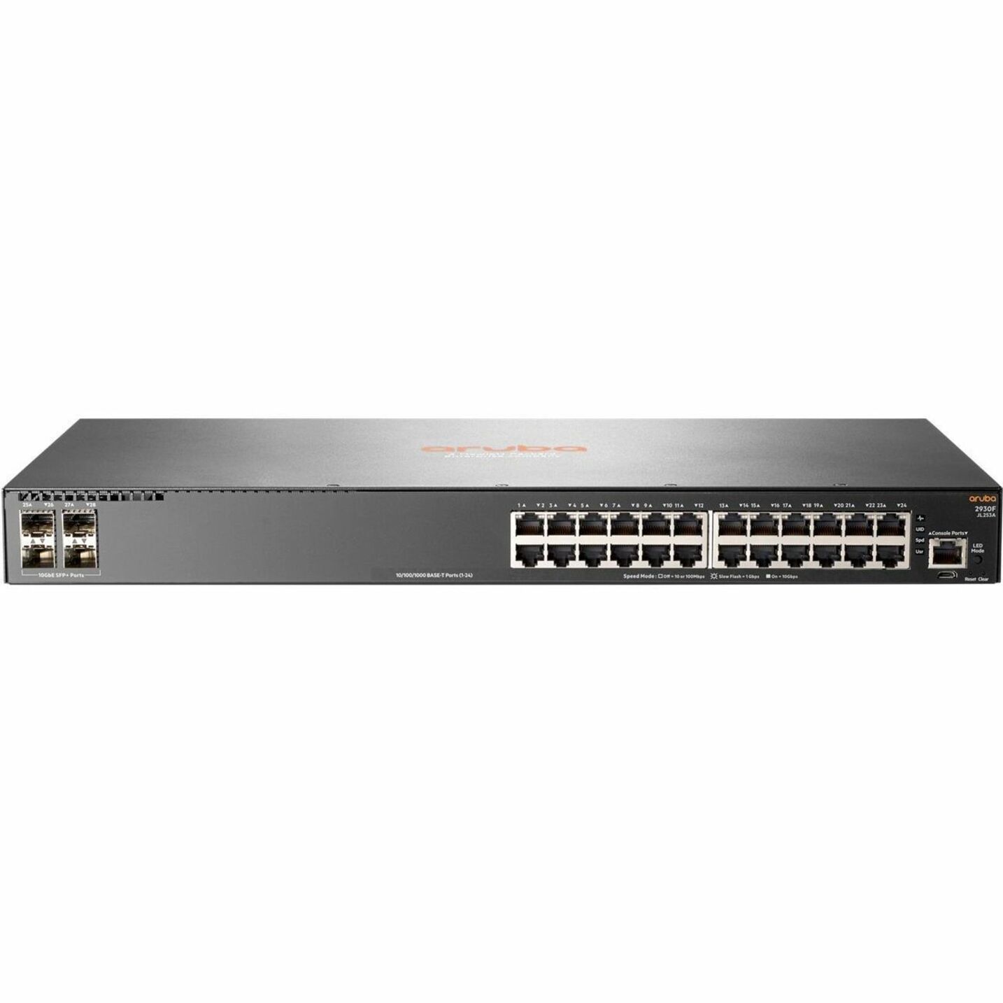 Aruba 2930F 24G 4SFP Switch - 24 Ports - Manageable - Gigabit Ethernet - 10/100/1000Base-T, 1000Base-X - 3 Layer Supported - Modular - 29.30 W Power Consumption - Optical Fiber, Twisted Pair