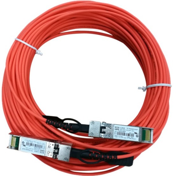 HPE X2A0 10G SFP+ to SFP+ 20m Active Optical Cable - 65.62 ft Fiber Optic Network Cable for Network Device - First End: 1 x SFP+ Network - Male - Second End: 1 x SFP+ Network - Male - 10 Gbit/s - 1