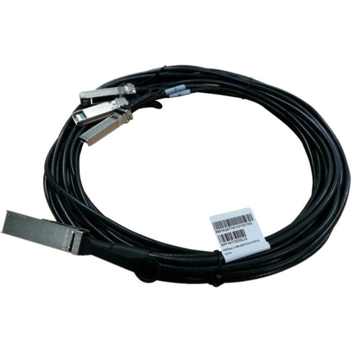HPE X240 QSFP28 4xSFP28 1m Direct Attach Copper Cable - 3.28 ft QSFP28/SFP28 Network Cable for Network Device - First End: 1 x QSFP28 Network - Second End: 4 x SFP28 Network - 100 Gbit/s