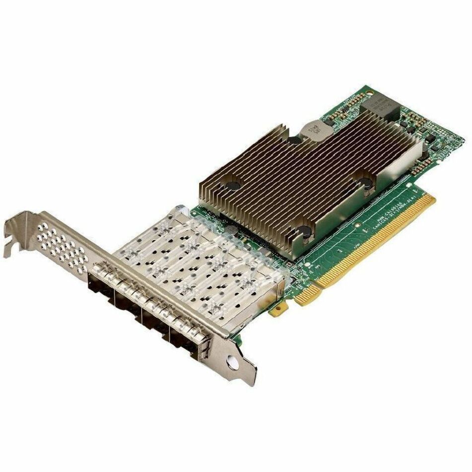 HPE Broadcom BCM57504 Ethernet 10/25Gb 4-port SFP28 Adapter for HPE - PCI Express 4.0 x16 - 4 Port(s) - Optical Fiber - 25GBase-X - SFP28 - Standup