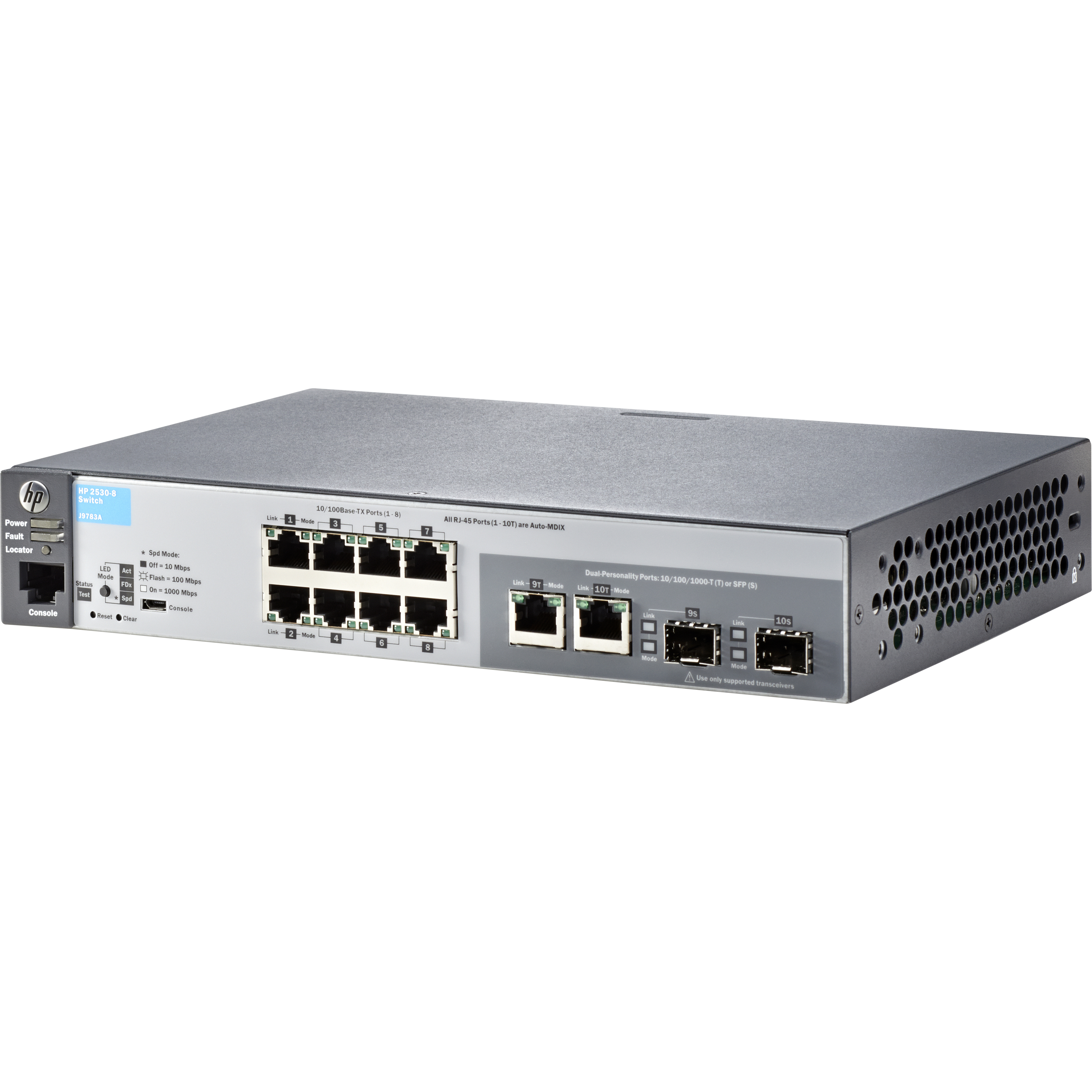 HPE 2530-8 Ethernet Switch - 8 Ports - Manageable - Refurbished - 2 Layer Supported - Twisted Pair - Rack-mountable, Wall Mou