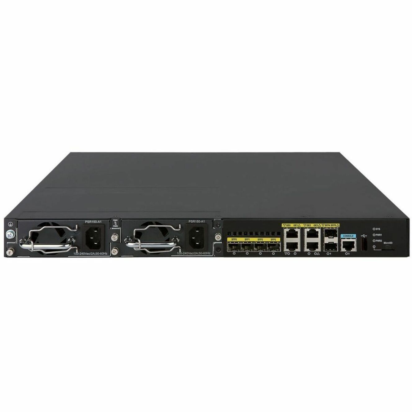 HPE FlexNetwork MSR3024 AC Router - Refurbished - 3 Ports - 3 WAN Port(s) - Management Port - 8 SFP Slots, Smart Interface Card (SIC) Slots, High-performance Multifunction Interface Module (HMIM) Slots, Voice Processing Module Slots - 2 GB - Gigabit Ethernet - 1U - Rack-mountable, Desktop