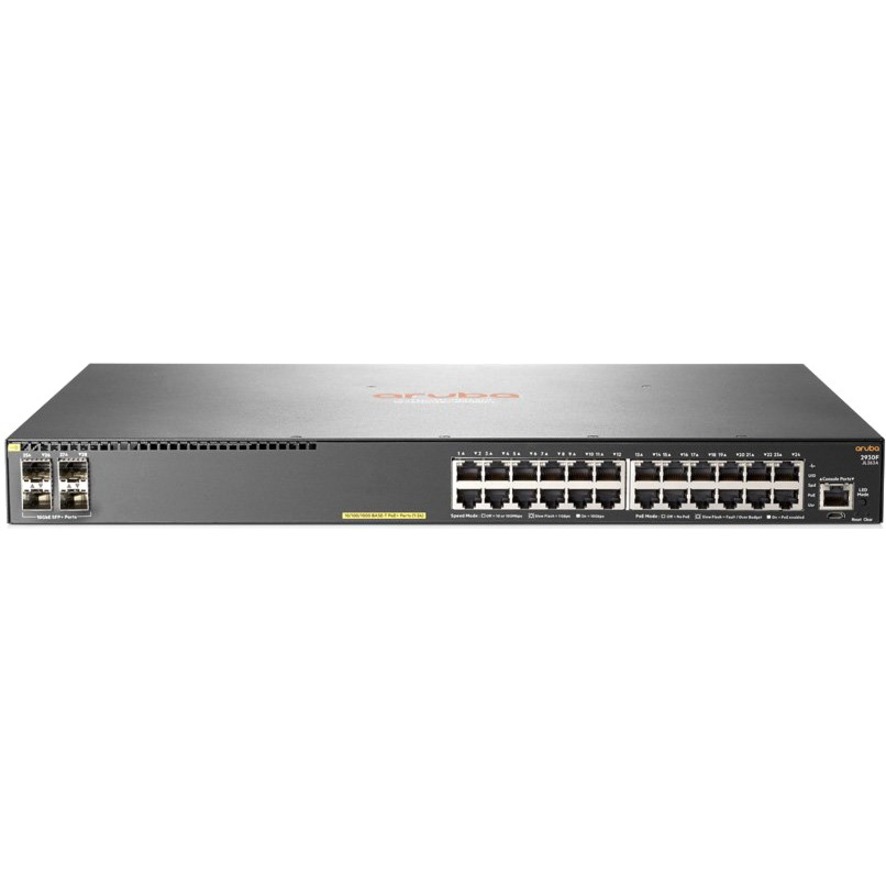 HPE Aruba 2930F 24G PoE+ 4SFP+ TAA-compliant Switch - 24 Ports - Manageable - Gigabit Ethernet, 10 Gigabit Ethernet - 10/100/1000Base-T, 10GBase-X - Refurbished - 3 Layer Supported - Modular - Twisted Pair, Optical Fiber - 1U - Rack-mountable