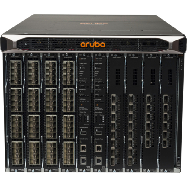 Aruba 8400 8-slot Chassis - Manageable - Refurbished - 3 Layer Supported - Modular - Optical Fiber - 8U - Rack-mountable, Rai