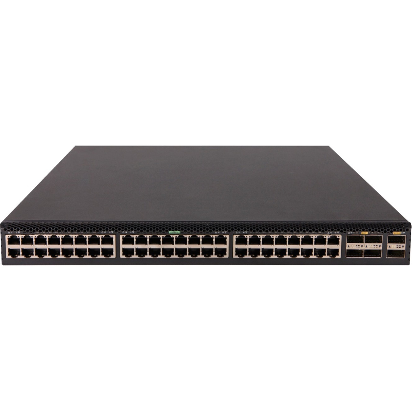 HPE FlexFabric 5710 48XGT 6QSFP+ or 2QSFP28 Switch - 48 Ports - Manageable - 10 Gigabit Ethernet, 40 Gigabit Ethernet, 100 Gigabit Ethernet - 10GBase-T, 40GBase-X, 100GBase-X - Refurbished - 3 Layer Supported - Modular - Optical Fiber, Twisted Pair - 1U - Rack-mountable