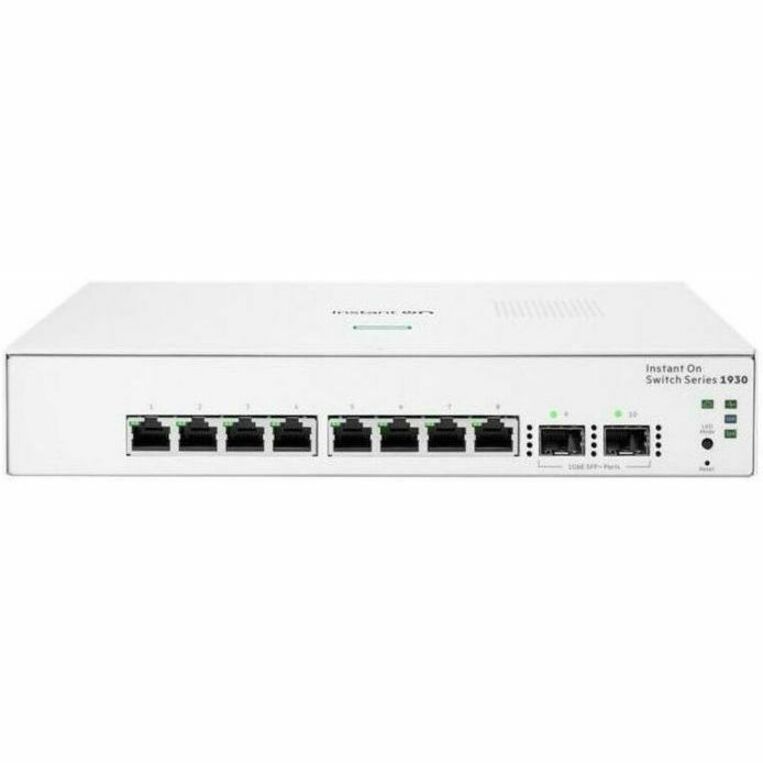 Aruba Networking Instant On Switch 8p Gigabit 2p SFP 1930 - 8 Ports - Manageable - Gigabit Ethernet - 10/100/1000Base-T, 1000