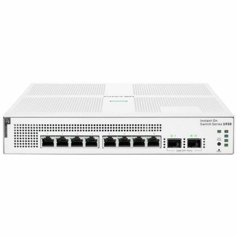 HPE Networking Instant On Switch 8p Gigabit CL4 PoE 2p SFP 124W 1930 - 8 Ports - Manageable - Gigabit Ethernet, 10 Gigabit Et