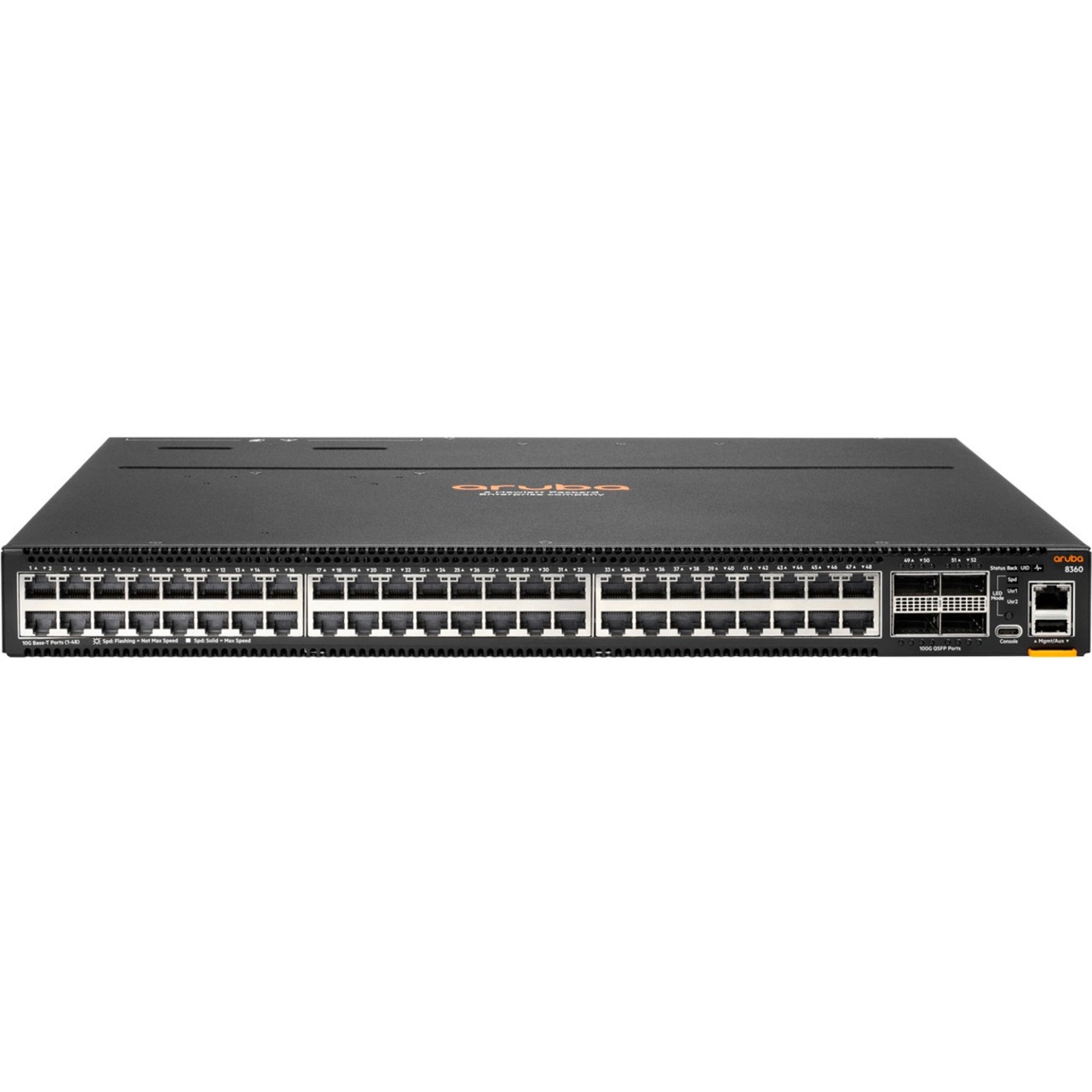 HPE 8360-48XT4C Ethernet Switch - 48 Ports - Manageable - 10 Gigabit Ethernet, 100 Gigabit Ethernet - 10GBase-T, 100GBase-X - Refurbished - 3 Layer Supported - Modular - 500 W Power Consumption - Twisted Pair, Optical Fiber - 1U - Rack-mountable, Surface Mount - TAA Compliant