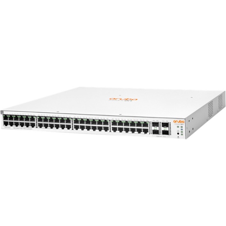 HPE Instant On 1930 48G Class4 PoE 4SFP/SFP+ 370W Switch - 48 Ports - Manageable - Gigabit Ethernet, 10 Gigabit Ethernet - 10