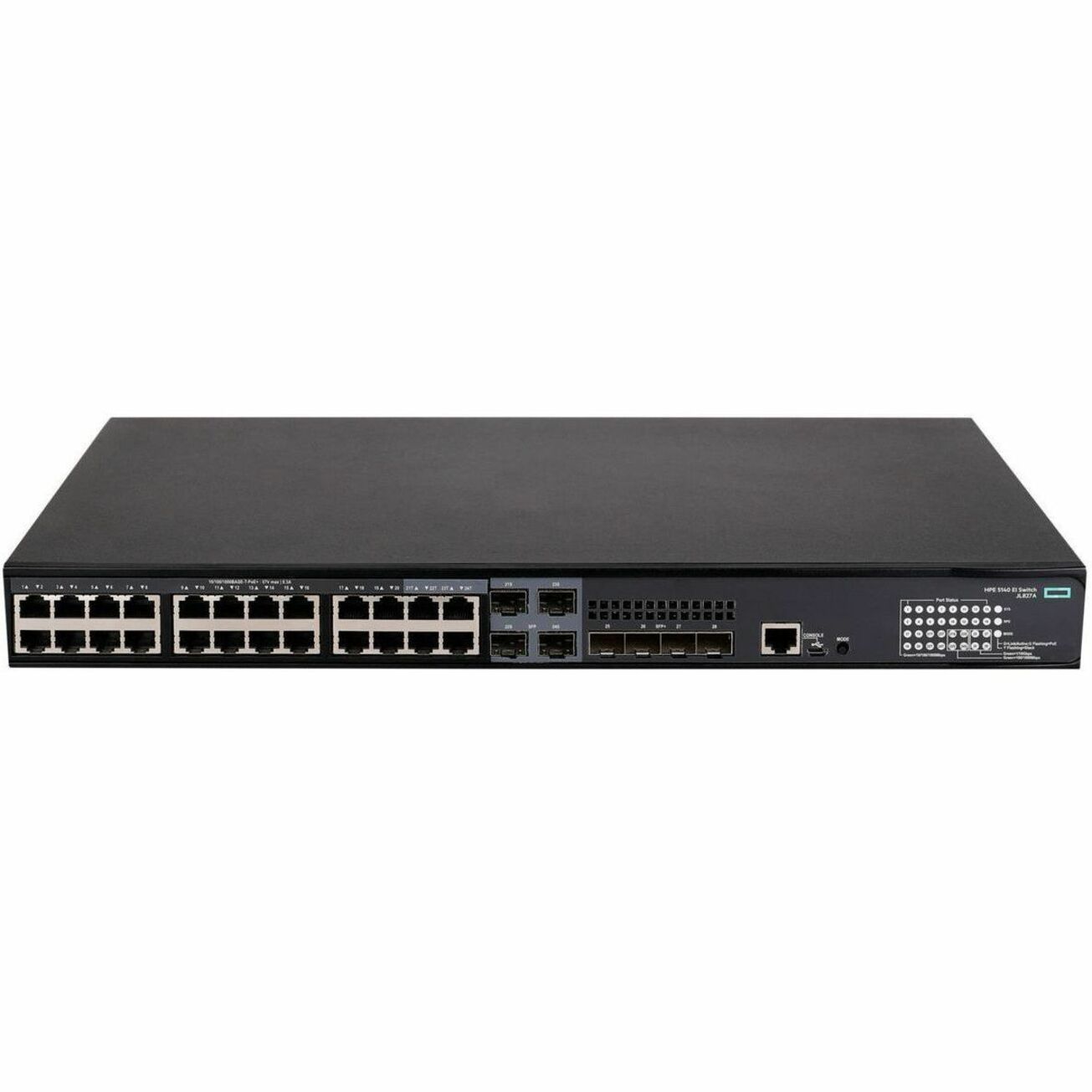 HPE FlexNetwork 5140 EI Ethernet Switch - 24 Ports - Manageable - Gigabit Ethernet, 10 Gigabit Ethernet - 10/100/1000Base-T, 10GBase-X - Remanufactured - 3 Layer Supported - 451 W Power Consumption - 370 W PoE Budget - Optical Fiber, Twisted Pair - PoE Ports - 1U - Rack-mountable, Cabinet Mount