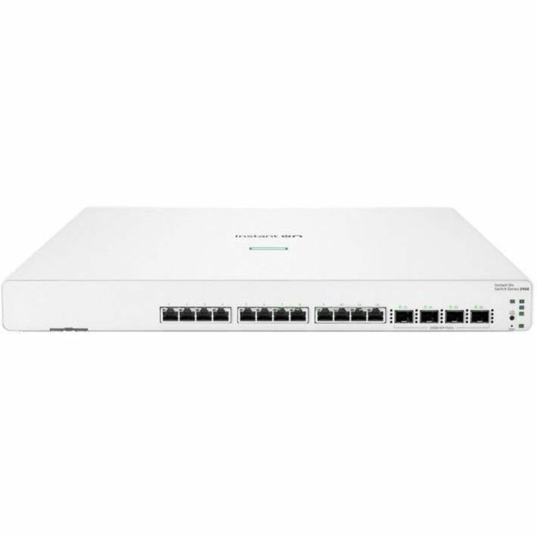 Aruba Networking Instant On Switch 12p 10GBT 4p SFP+ 1960 - 12 Ports - Manageable - 10 Gigabit Ethernet - 10GBase-X, 10GBase-T - Refurbished - 2 Layer Supported - Modular - 160 W Power Consumption - Optical Fiber, Twisted Pair
