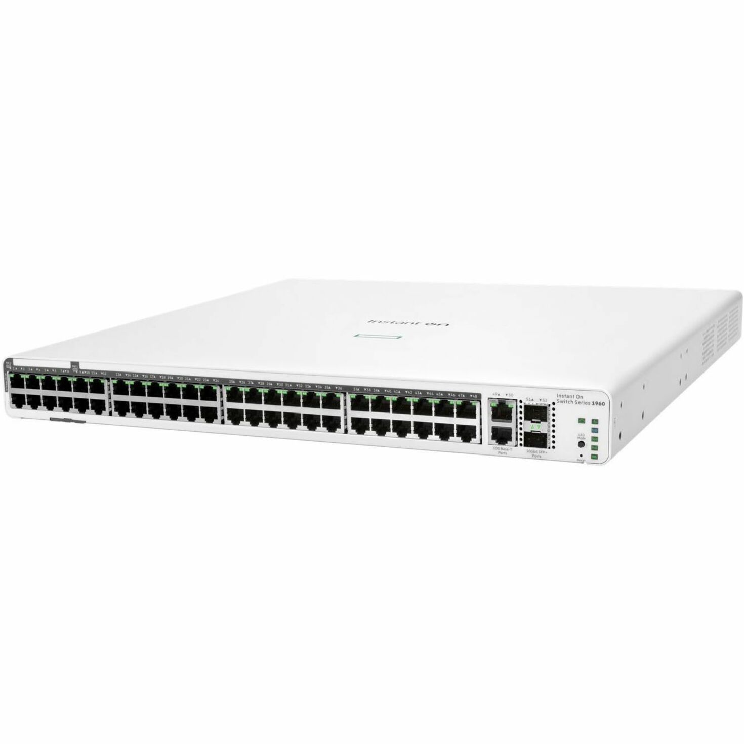 Aruba Instant On 1960 48G 40p Class4 8p Class6 PoE 2XGT 2SFP+ 600W Switch - 48 Ports - Manageable - 10 Gigabit Ethernet, Gigabit Ethernet - 10GBase-T, 10GBase-X, 10/100/1000Base-T - 2 Layer Supported - Modular - 100 W Power Consumption - 600 W PoE Budget - Optical Fiber, Twisted Pair - PoE Ports - Rack-mountable, Table Top, Wall Mountable, Under Table, Cabinet Mount