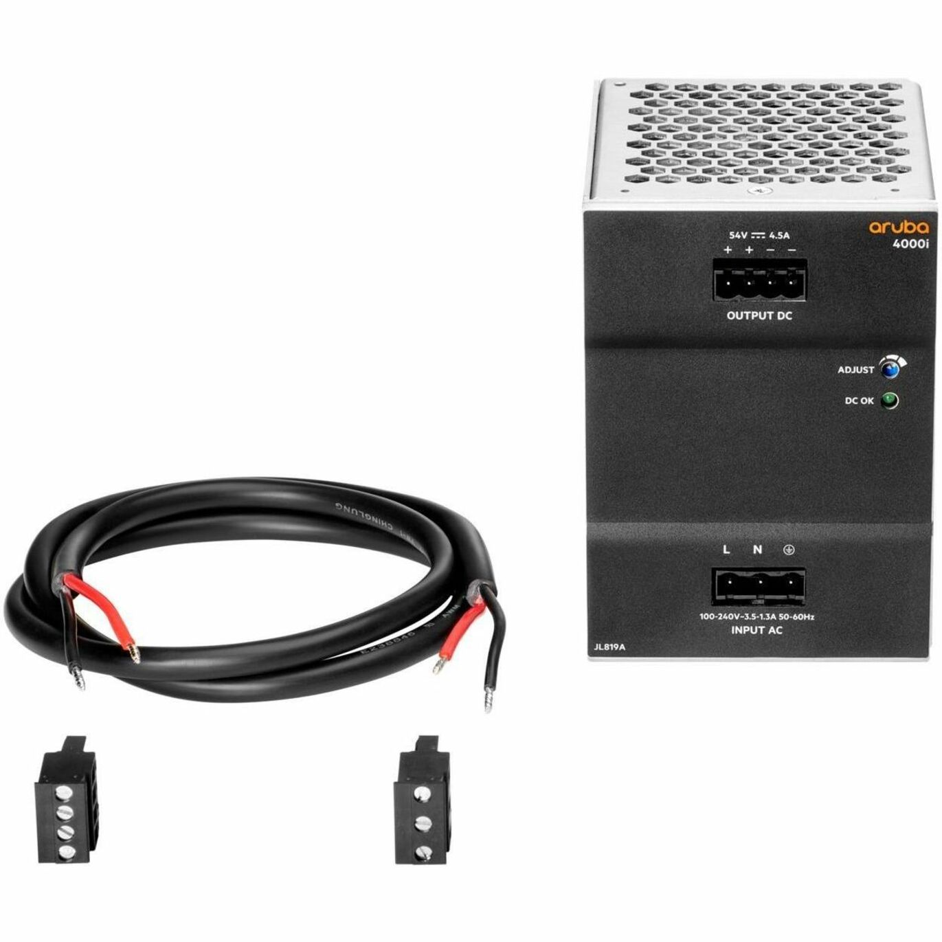 Aruba 240W Power Supply - DIN - 120 V AC, 230 V AC Input - 54 V DC Output