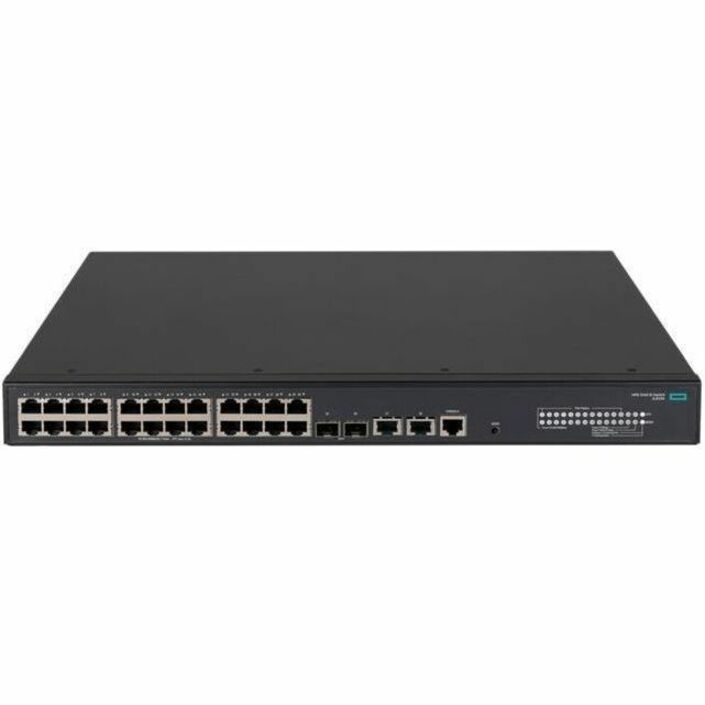 HPE FlexNetwork 5140 24G PoE+2SFP+2XGT EI Switch - 26 Ports - Manageable - Gigabit Ethernet, 10 Gigabit Ethernet - 10/100/1000Base-T, 10GBase-X, 10GBase-T - Refurbished - 3 Layer Supported - Modular - 24.50 W Power Consumption - 370 W PoE Budget - Optical Fiber, Twisted Pair - PoE Ports - 1U - Rack-mountable, Cabinet Mount
