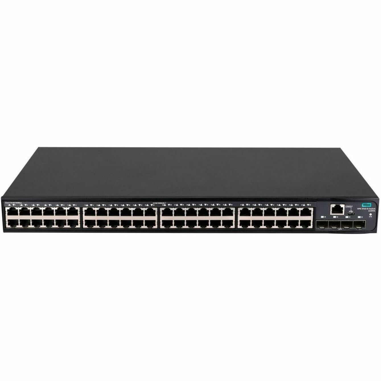 HPE Comware Switch 48G 4SFP+ EI 5140 - 48 Ports - Manageable - Gigabit Ethernet, 10 Gigabit Ethernet - 10Base-T, 100Base-TX, 1000Base-T, 1000Base-X, 10GBase-X - Refurbished - 3 Layer Supported - 44 W Power Consumption - 370 W PoE Budget - Optical Fiber, Twisted Pair - PoE Ports - 1U - Rack-mountable