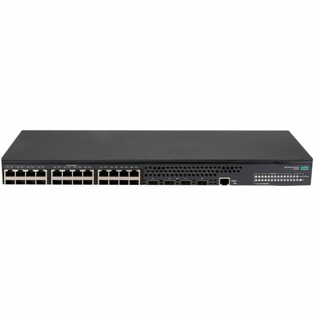 HPE FlexNetwork 5140 EI Ethernet Switch - 24 Ports - Manageable - Gigabit Ethernet, 10 Gigabit Ethernet - 10/100/1000Base-T, 10GBase-X - Remanufactured - 4 Layer Supported - 24 W Power Consumption - Optical Fiber, Twisted Pair - 1U - Rack-mountable, Cabinet Mount