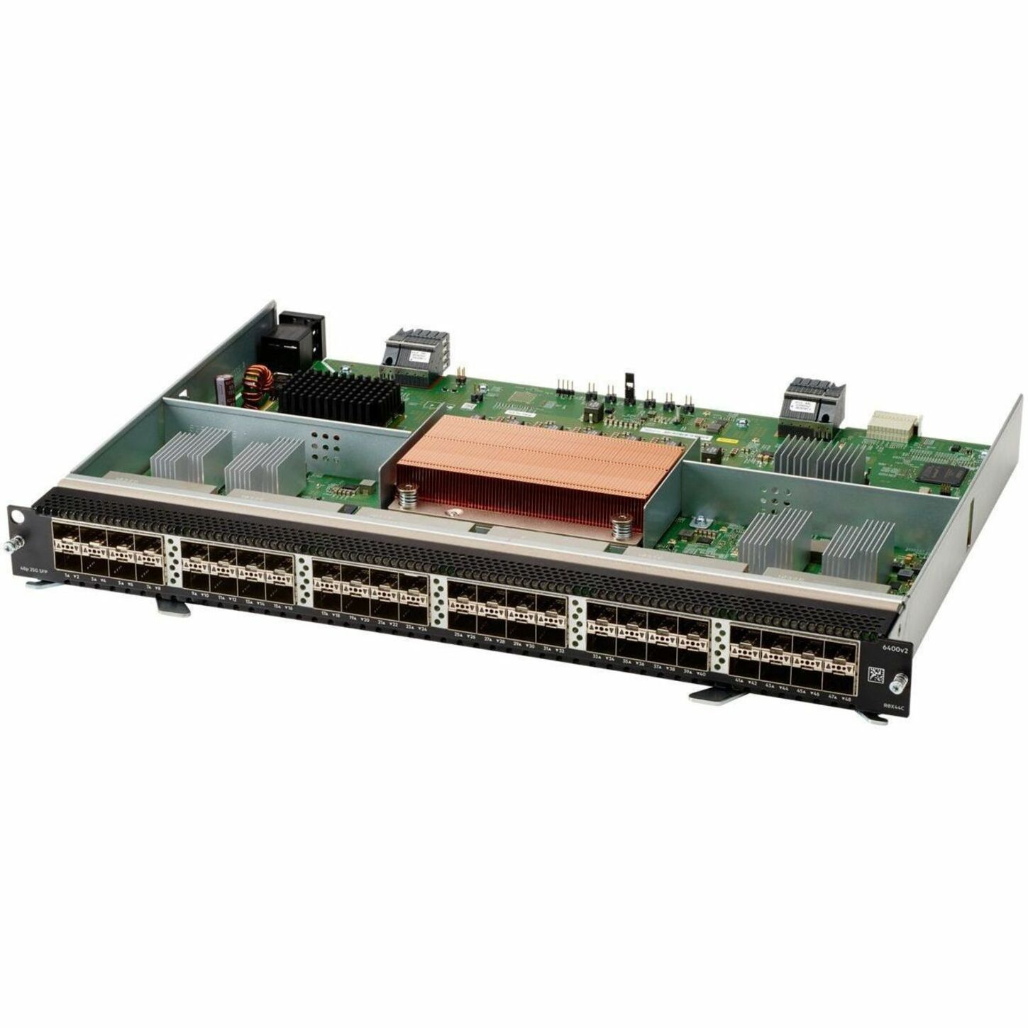 Aruba 6400 48-port 1G/10G/25GbE SFP28 v2 Extended Tables Module - For Optical Network, Data Networking - 48 x 25GBase-x SFP28 Expansion Slot - Optical Fiber25 Gigabit Ethernet - 25GBase-X - 25 Gbit/s - 48 x Expansion Slots - SFP28