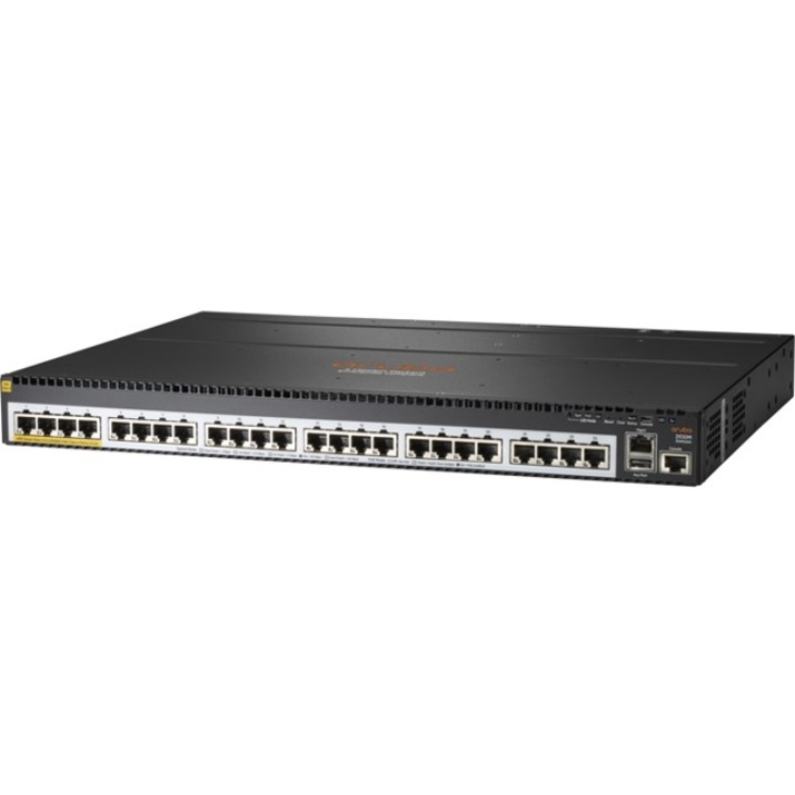 Aruba 2930M 24 Smart Rate PoE Class 6 1-slot Switch - 24 Ports - Manageable - Refurbished - 3 Layer Supported - Modular - Twisted Pair - Rack-mountable, Standalone