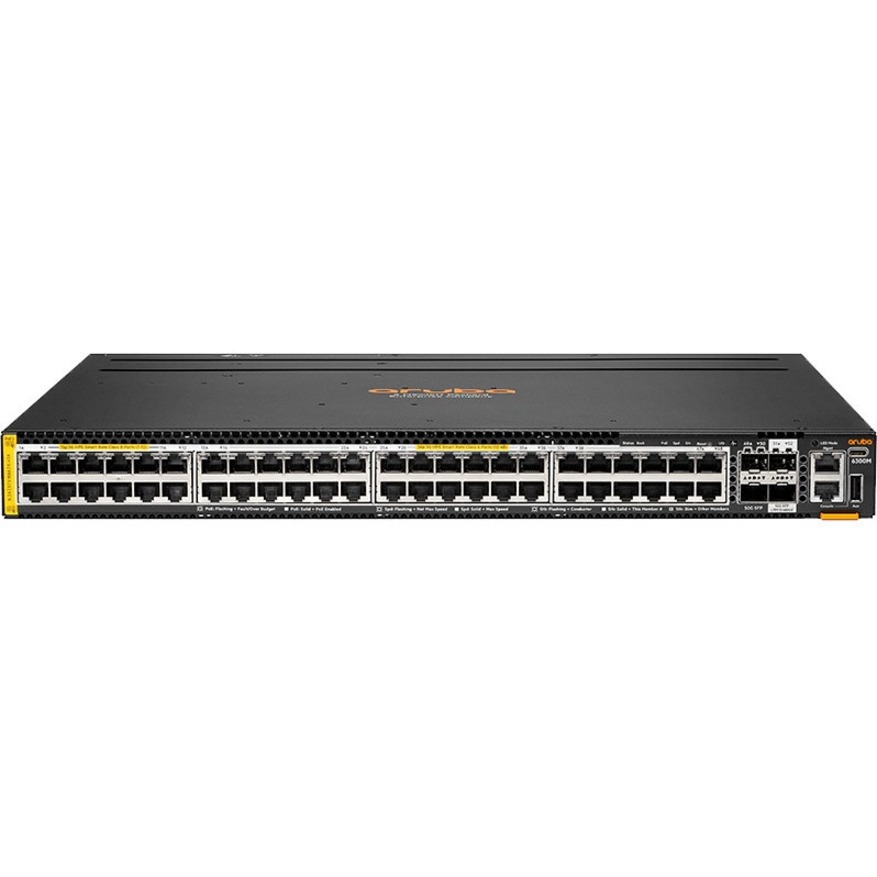 HPE CX 6300 Layer 3 Switch - 48 Ports - Manageable - 5 Gigabit Ethernet, 10 Gigabit Ethernet, 50 Gigabit Ethernet - 5GBase-T, 10GBase-X, 50GBase-X - Refurbished - 3 Layer Supported - Modular - 4 SFP Slots - 2880 W PoE Budget - Optical Fiber, Twisted Pair - PoE Ports - 1U - Rack-mountable, Cabinet Mount, Surface Mount, Compact
