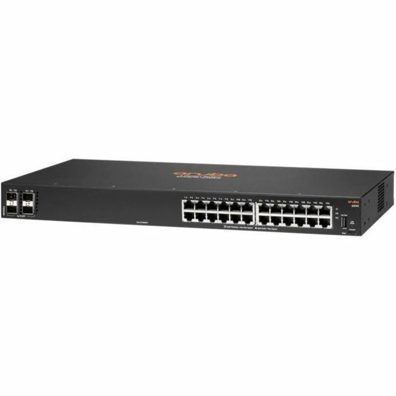 HPE 6000 24G 4SFP Switch - 24 Ports - Manageable - Gigabit Ethernet - 10/100/1000Base-T, 100/1000Base-X - Refurbished - 3 Layer Supported - Modular - 2 SFP Slots - 33 W Power Consumption - Twisted Pair, Optical Fiber - PoE Ports - 1U - Rack-mountable, Cabinet Mount, Surface Mount, Wall Mountable