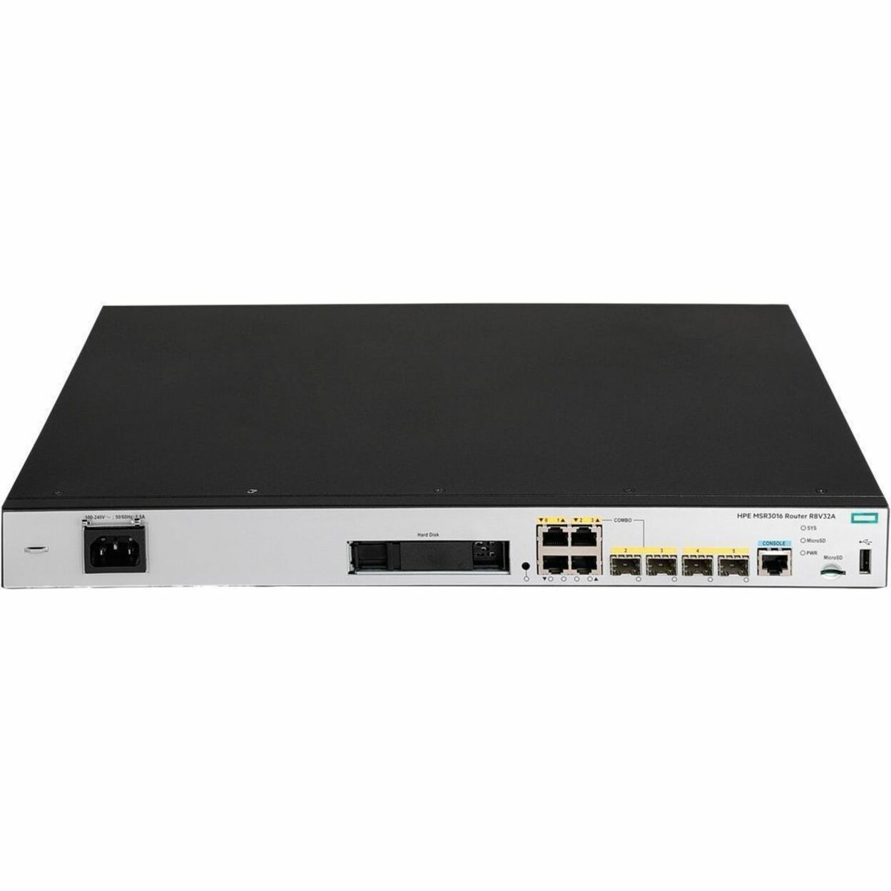 HPE Comware Router AC MSR3016 - Refurbished - 4 Ports - 4 WAN Port(s) - Management Port - 8 SFP Slots, Smart Interface Card (SIC) Slots - Gigabit Ethernet - 1 Year