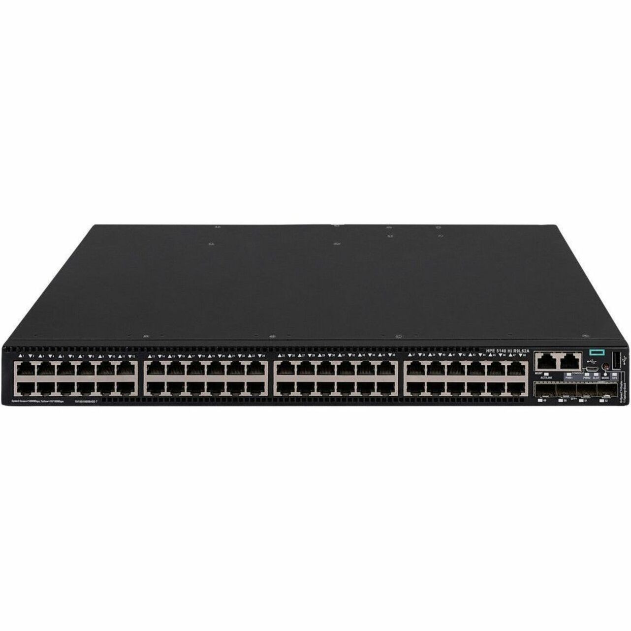 HPE 5140 48G 4SFP+ 1-SLOT HI SW - 48 Ports - Manageable - Gigabit Ethernet, 10 Gigabit Ethernet - 10/100/1000Base-T, 10GBase-X - Refurbished - 2 Layer Supported - Modular - 96 W Power Consumption - Optical Fiber, Twisted Pair - 1U - Rack-mountable, Cabinet Mount