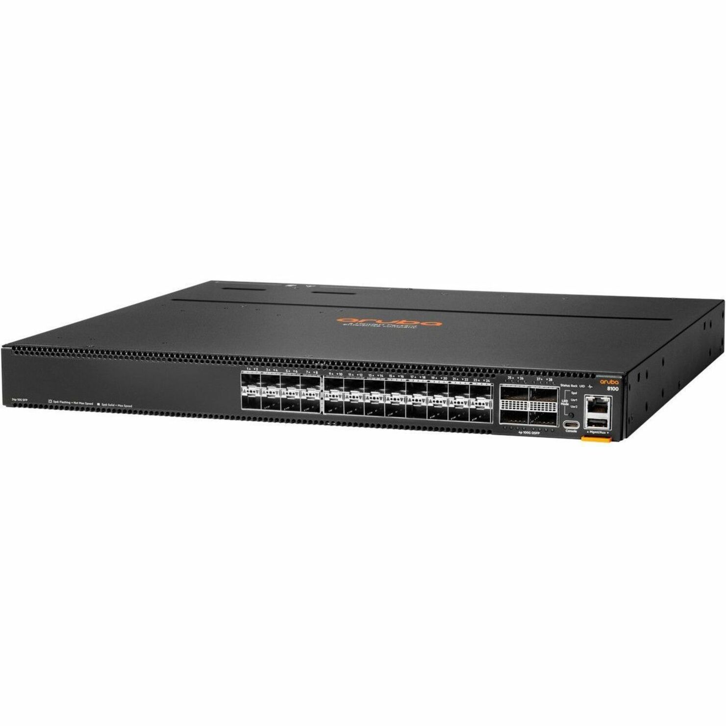 HPE CX 8100 24XF4C Ethernet Switch - Manageable - 10 Gigabit Ethernet, 100 Gigabit Ethernet - 10GBase-X, 100GBase-X, 40GBase-X, 1000Base-X - Refurbished - 3 Layer Supported - Modular - 375 W Power Consumption - Optical Fiber - PoE Ports - Surface Mount, Cabinet Mount, Rack-mountable