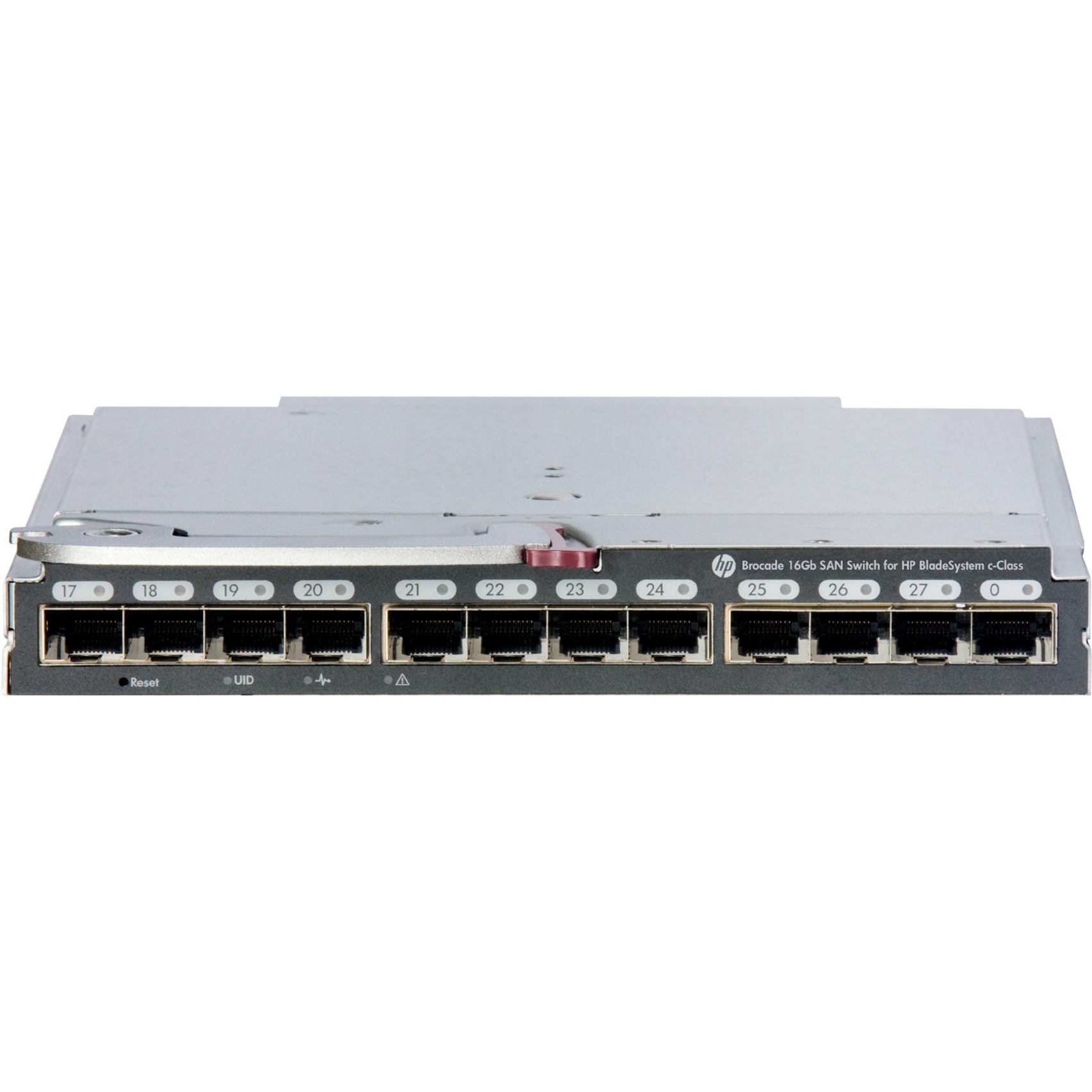 HPE Brocade 16Gb/16 SAN Switch for HPE BladeSystem c-Class - 16 Gbit/s - 16 Fiber Channel Ports - Manageable - Plug-in Module - Refurbished