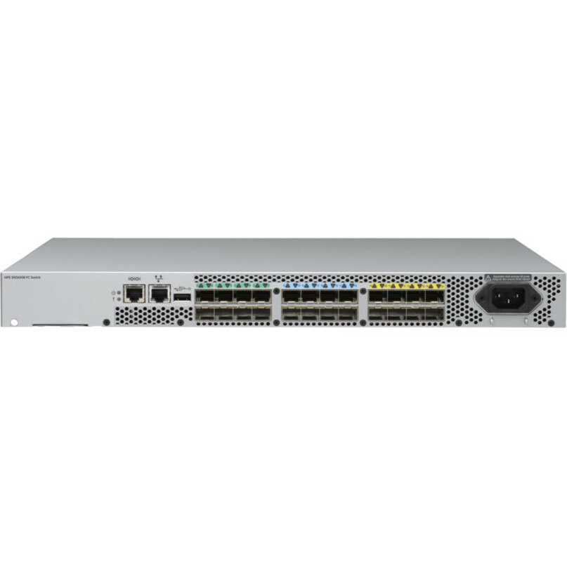 HPE StoreFabric SN3600B 32Gb 24/24 Power Pack+ Fibre Channel Switch - 32 Gbit/s - 24 Fiber Channel Ports - 24 x Total Expansi