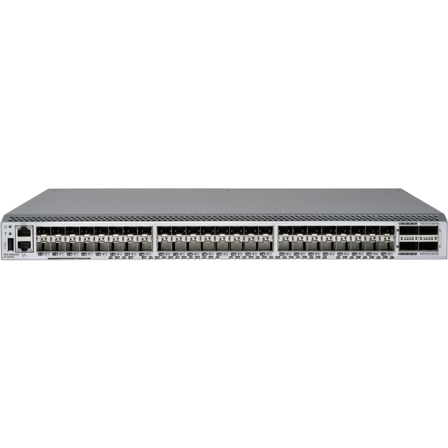 HPE StoreFabric SN6600B 32Gb 48/48 48-port 32Gb Short Wave SFP+ Integrated FC Switch - 32 Gbit/s - 48 Fiber Channel Ports - 48 x Total Expansion Slots - SFP+ - Manageable - Rack-mountable - 1U - 1 Year