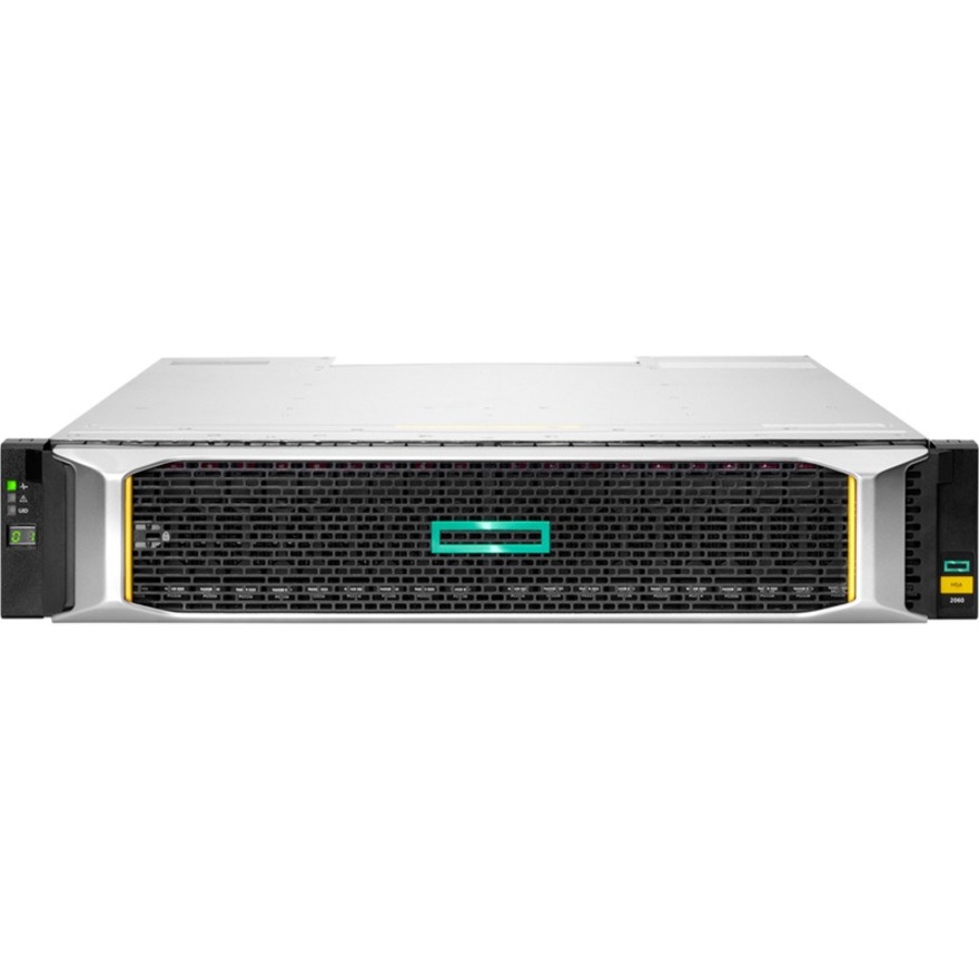 HPE MSA 2062 12Gb SAS SFF Storage - Refurbished - 24 x HDD Supported - 2 x HDD Installed - 3.84 TB Installed HDD Capacity - 24 x SSD Supported - 0 x SSD Installed - Clustering Supported - 2 x 12Gb/s SAS Controller - 24 x Total Bays - 24 x 2.5" Bay - 8 iSCSI Ports - 2U - Rack-mountable - TAA Compliant