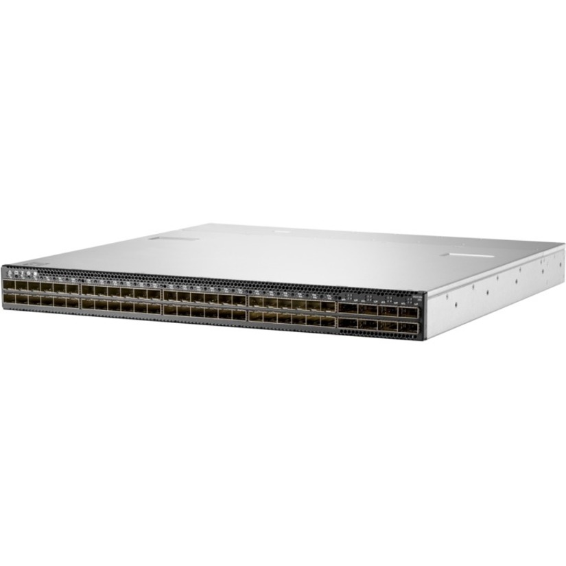 HPE SN2410M 25GbE 48SFP28 8QSFP28 ONIE Connector to Power Airflow Switch - Manageable - 100 Gigabit Ethernet - 100GBase-X, 25GBase-X - Refurbished - 3 Layer Supported - Modular - 165 W Power Consumption - Optical Fiber - 1U - Rack-mountable